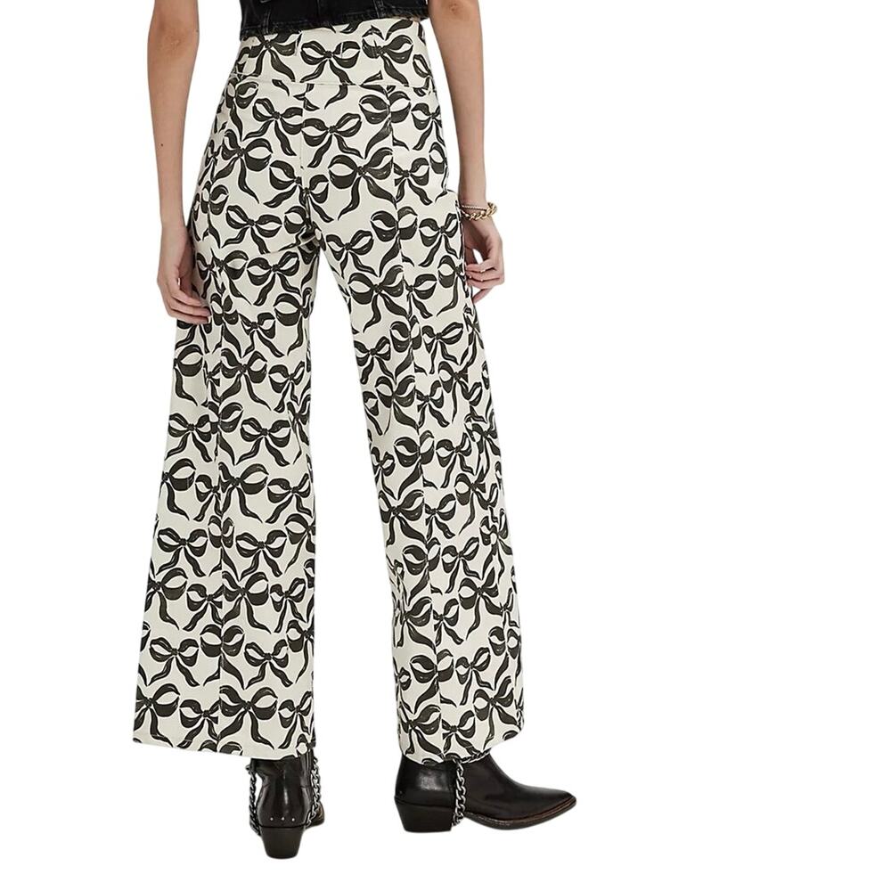 We The Free Spotlight Bows Printed Wide-Leg Jeans | Free People sz 27 NWT - Picture 3 of 10